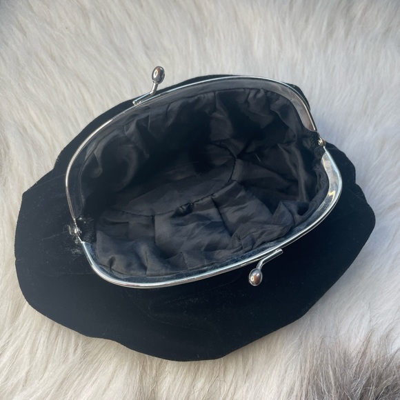 Vintage Black Velvet Wallet - Picture 3 of 3